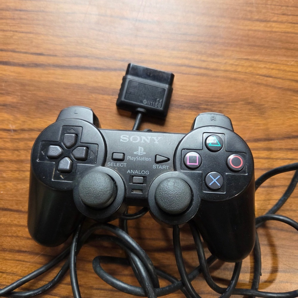 Sony PlayStation 2 DualShock 2 Wired Controller Black SCPH-10010 Analog PS2